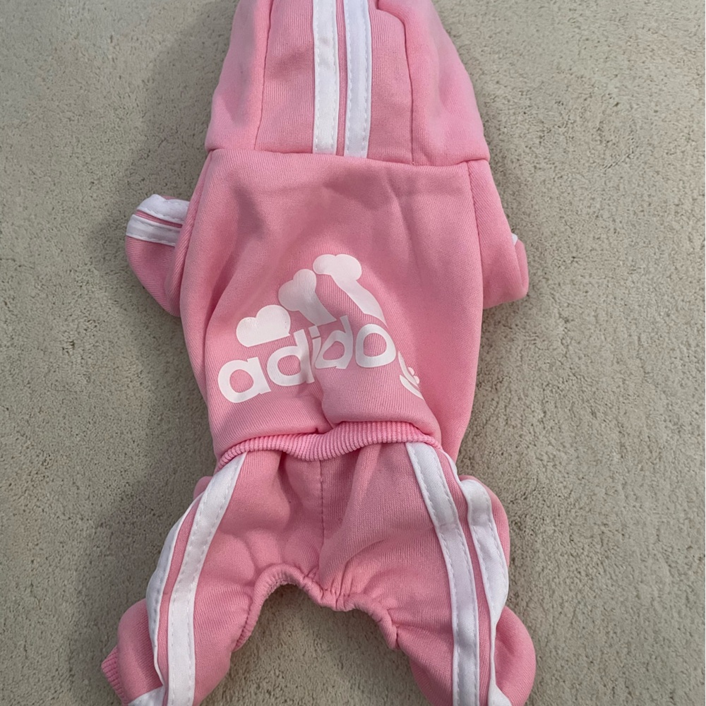 Adorable Pink Dog Jumpsuit & Booties